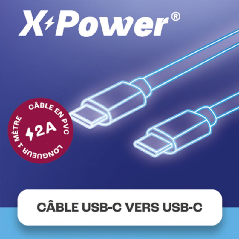 Câbles Usb 1m noir – Xpower