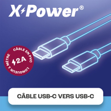 Câbles Usb 1m noir – Xpower